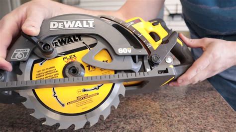 How To Put Blade On Dewalt Circular Saw DeWalt Circular Saw Blade Installation, Removal, Replacement: Shown on  Cordless DCS393 - YouTube